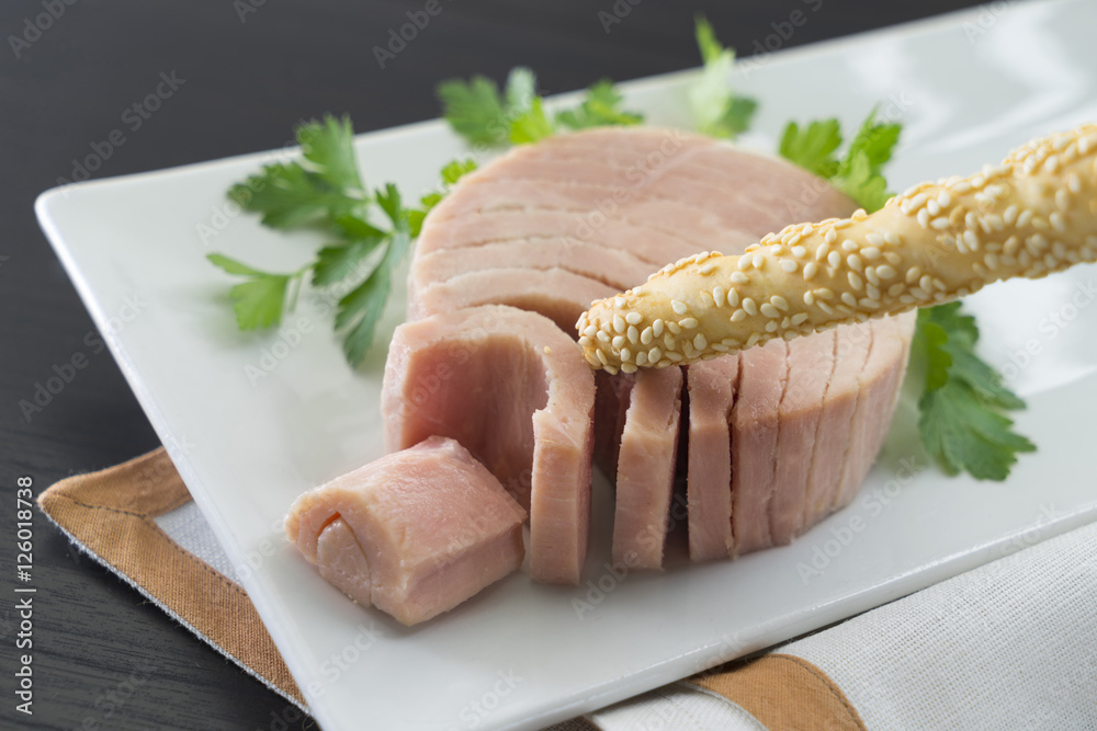 Samolepka fresh and soft tuna canned
