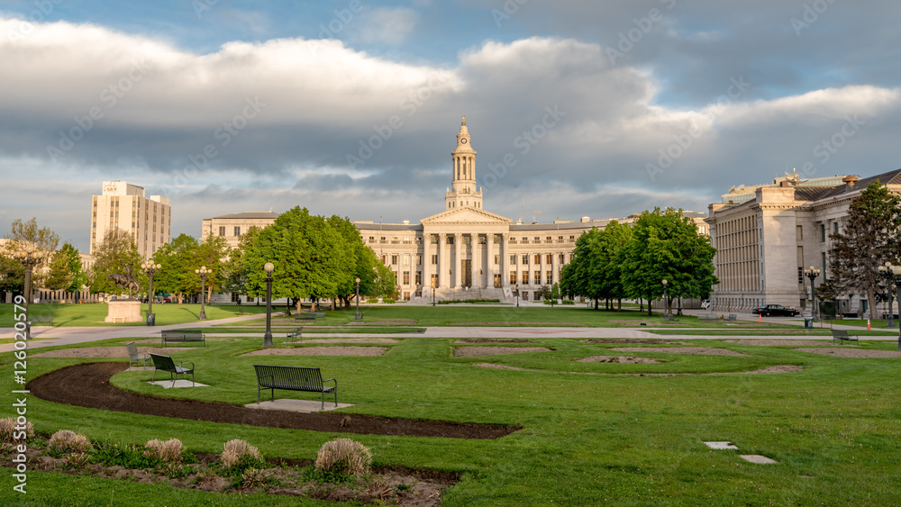 Clouds over the state couthouse in Denver Clouds over the state couthouse in Denver