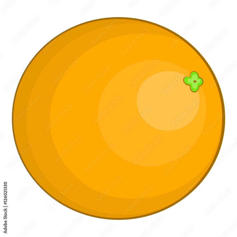 Orange icon. Cartoon illustration of orange vector icon for web Orange icon. Cartoon illustration of orange vector icon for web