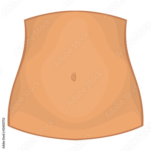 Female belly icon. Cartoon illustration of female belly vector icon for web design