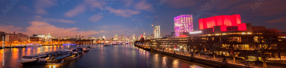 London panorama after sunset
