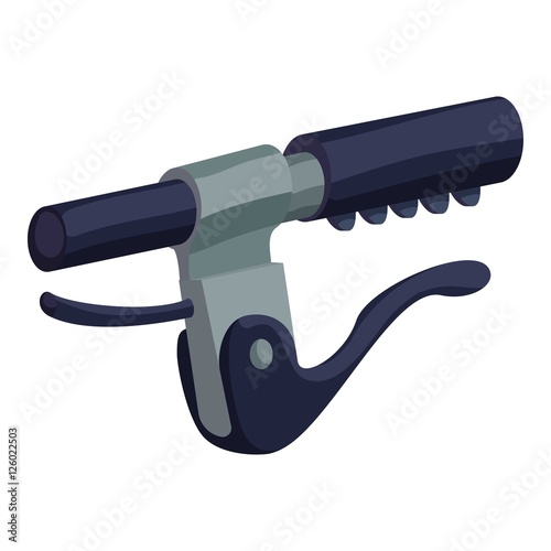 Bike handlebar brakes icon. Isometric illustration of bike handlebar brakes vector icon for web design