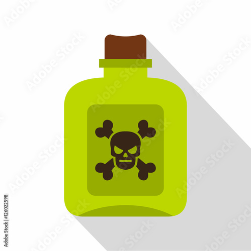 Poison icon. Flat illustration of poison vector icon for web