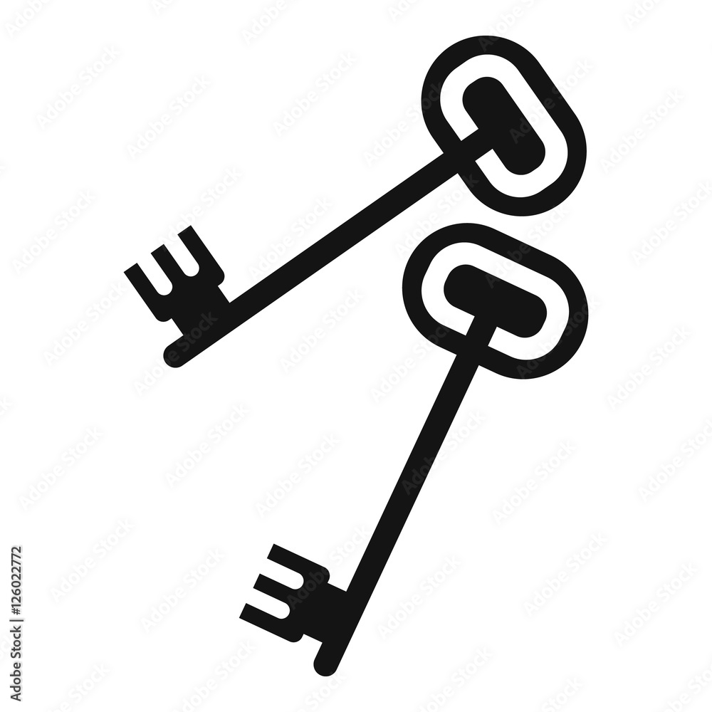 Keys icon. Simple illustration of keys vector icon for web Keys icon. Simple illustration of keys vector icon for web