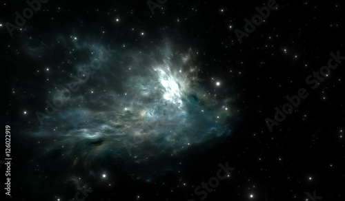 Fototapeta Naklejka Na Ścianę i Meble -  Space background with nebula and stars