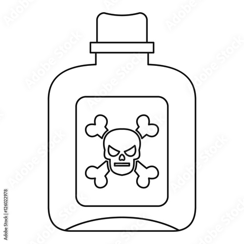 Poison icon. Outline illustration of poison vector icon for web
