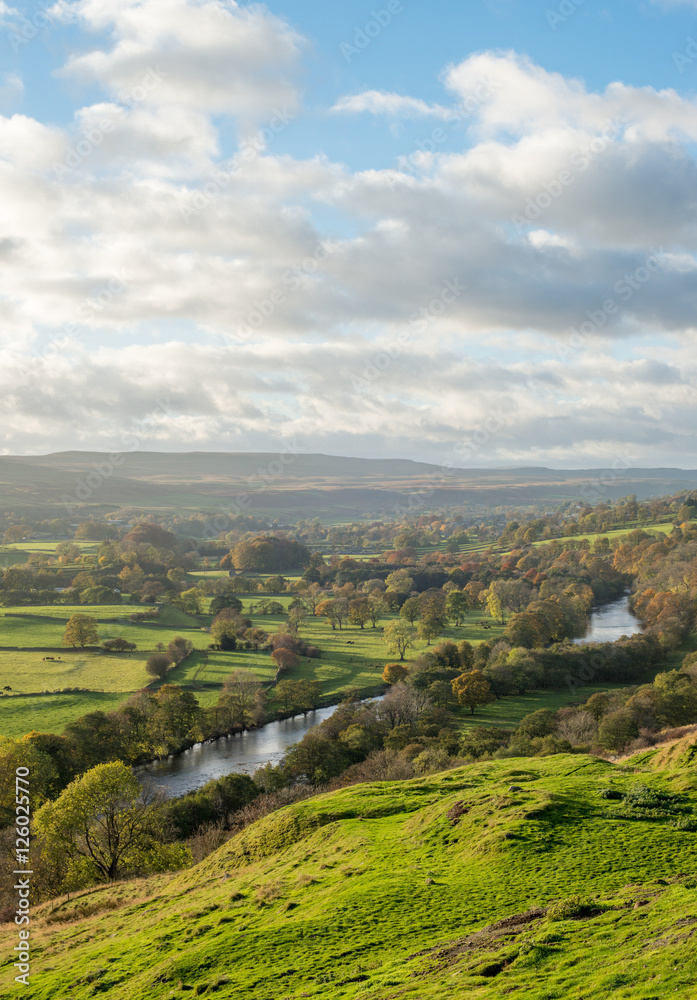The River Tees running through Upper Teesdale in County Durham, UK