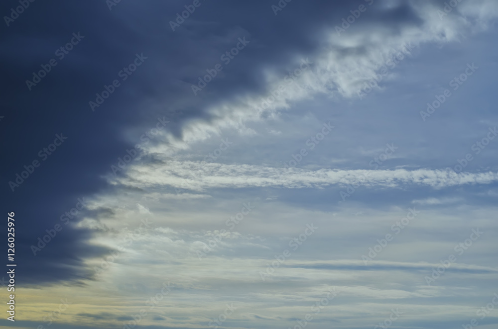 Fototapeta premium blue sky with dark clouds