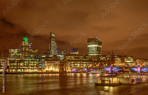 London skyline at night