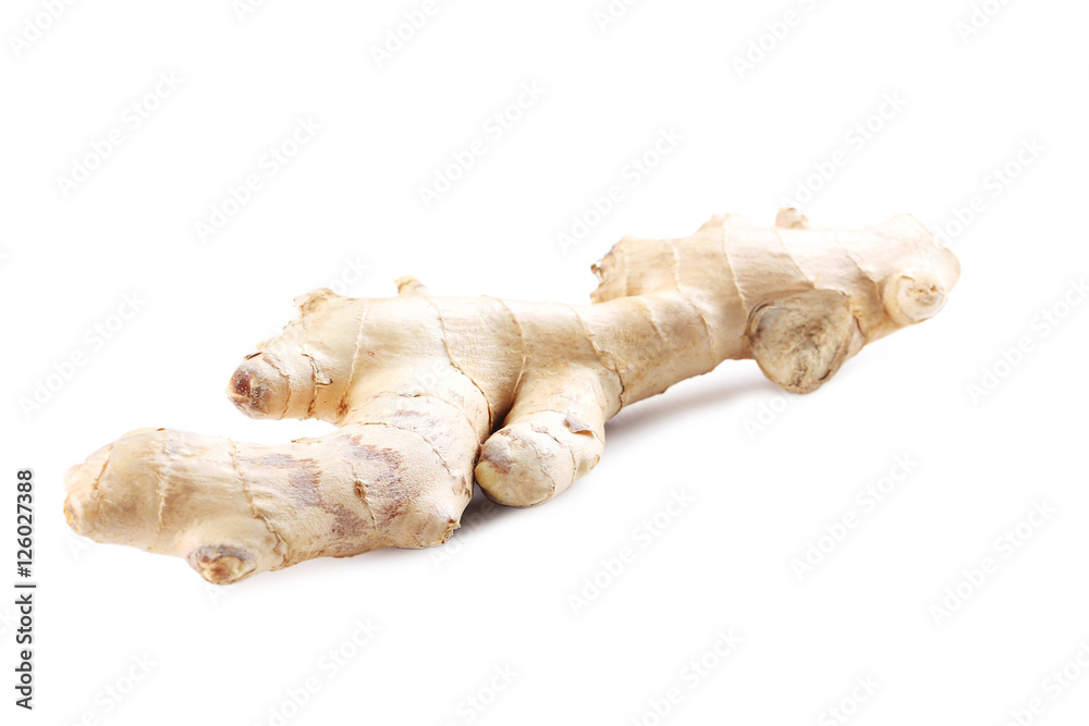 Ginger root isolated on a white