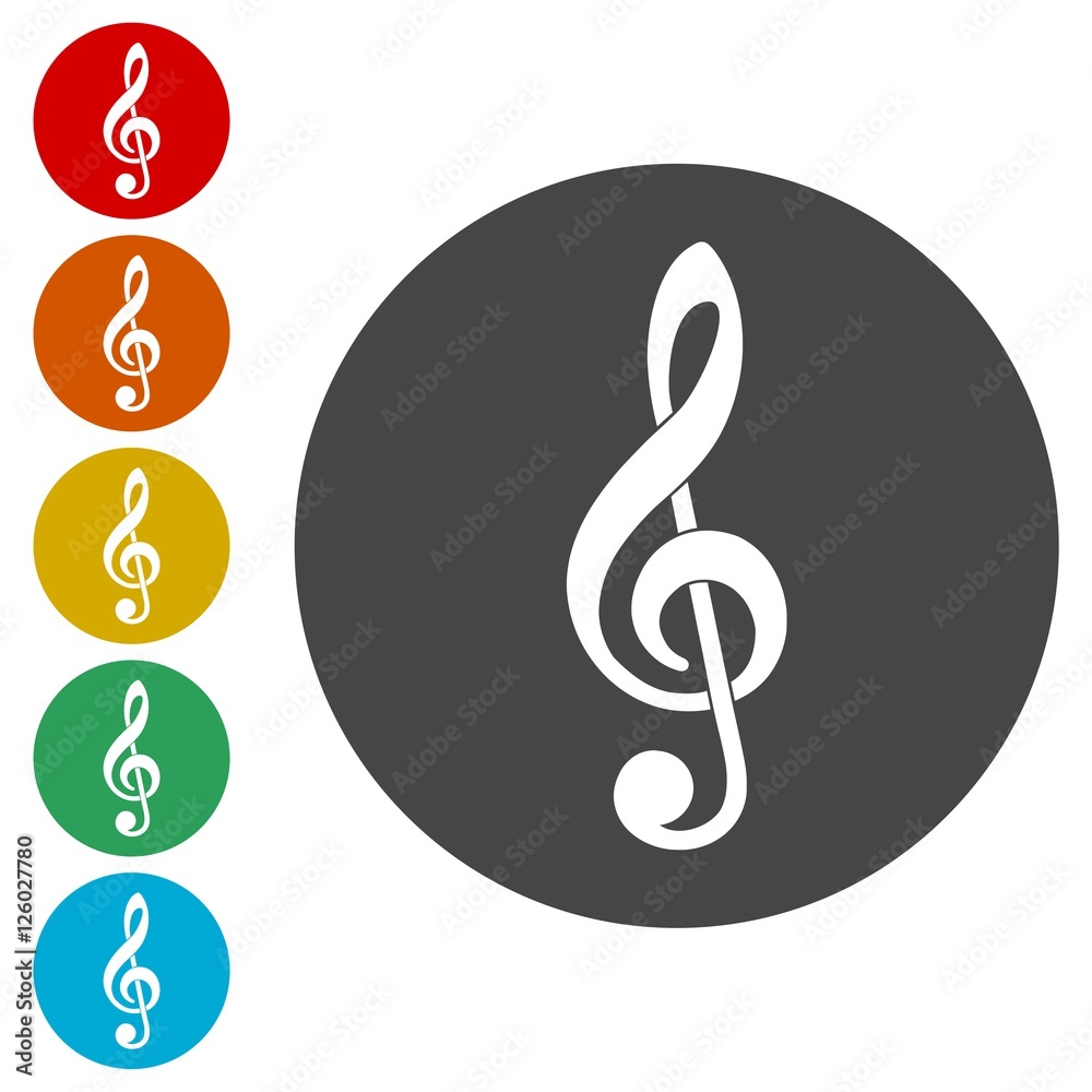 Treble clef vector icon Treble clef vector icon