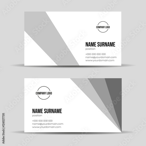 Modern grey business card template