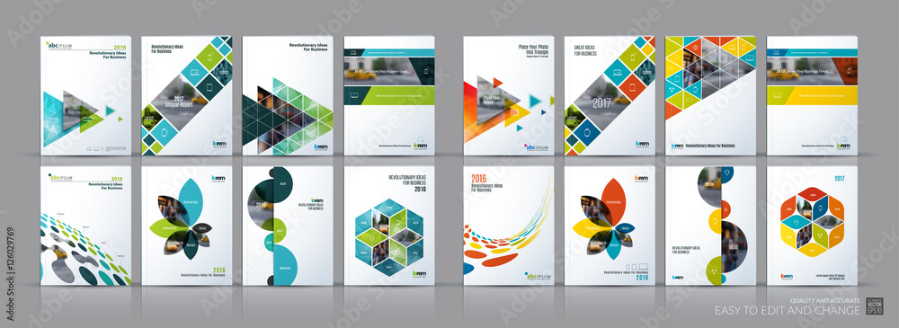 Business vector mega set. Brochure template layout, cover design - obrazy, fototapety, plakaty 