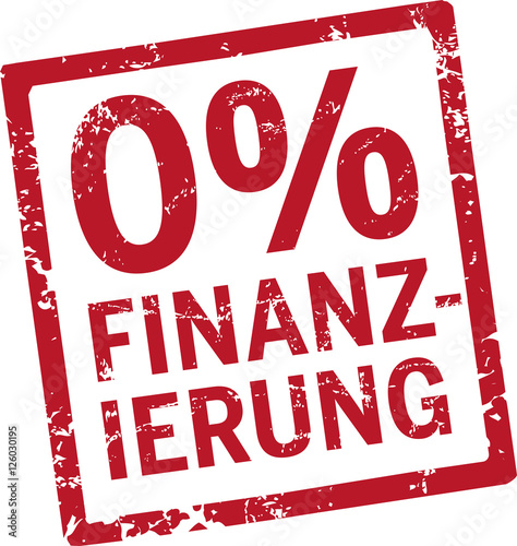 roter Stempel 0% Finanzierung
