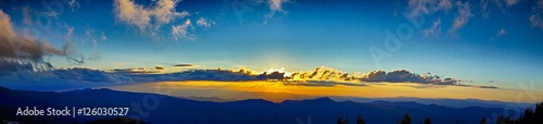 mount mimtchell sunset landscape in summer photo