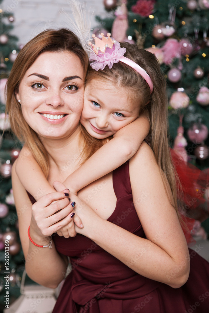 portrait of mother and daughter portrait of mother and daughter