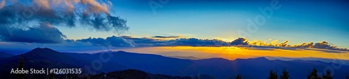 mount mimtchell sunset landscape in summer photo