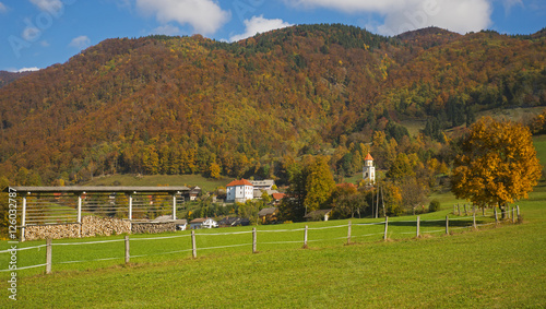 Autumn in Tuhinj, Kamnik, Slovenia photo