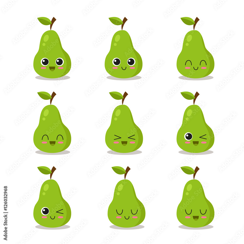 Pear character collection Pear character collection