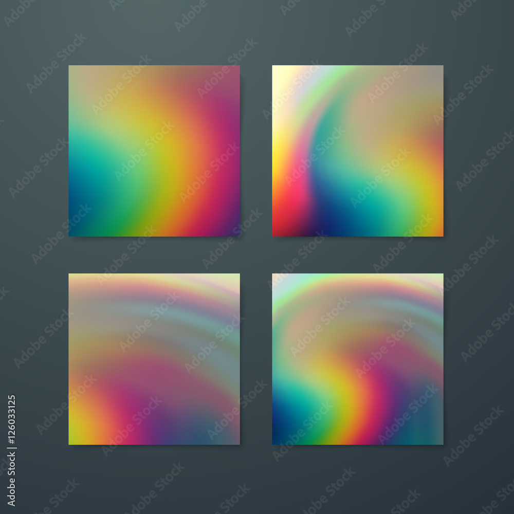 Fototapeta premium Fluid iridescent multicolored background.