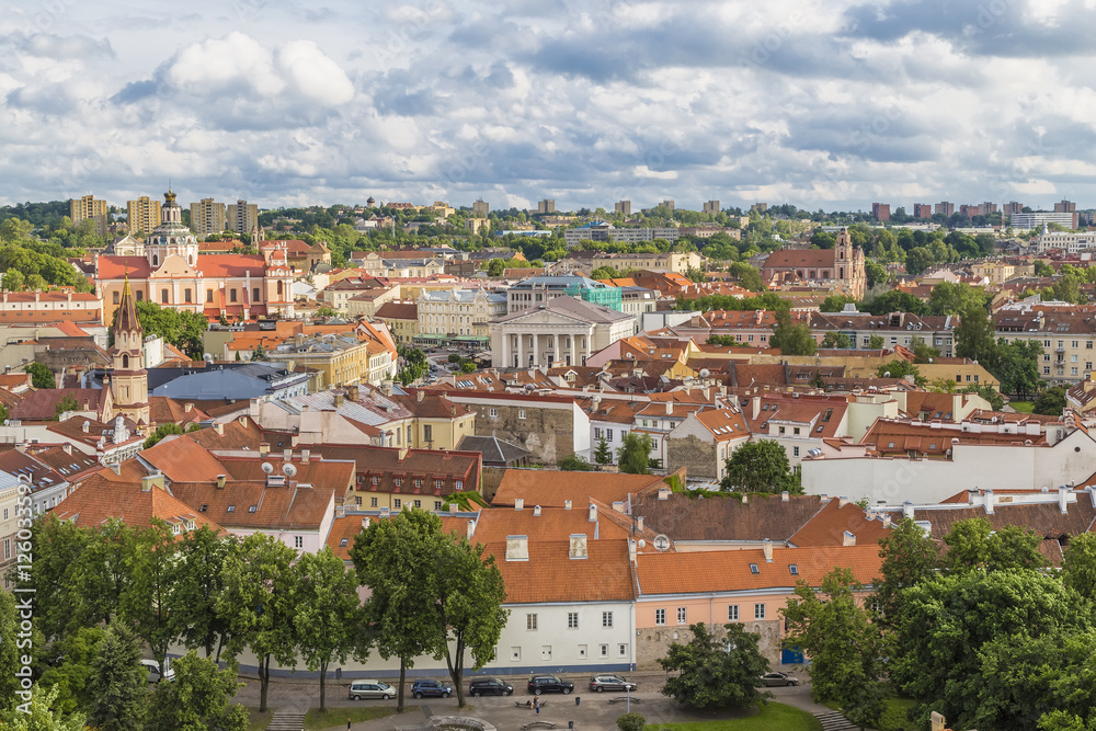 View of the historic center of Vilnius