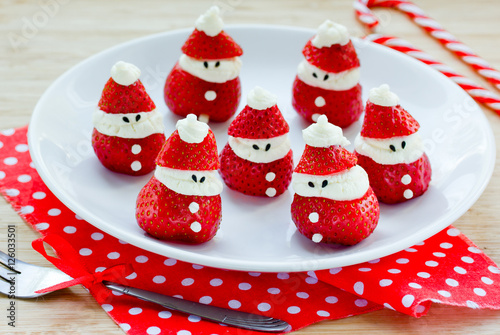 Strawberry santa festive Christmas treat © san_ta