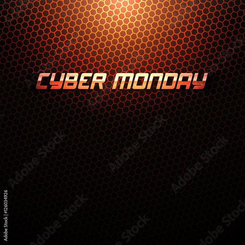 Cyber Monday vector background. Sale illustration. Abstract technology