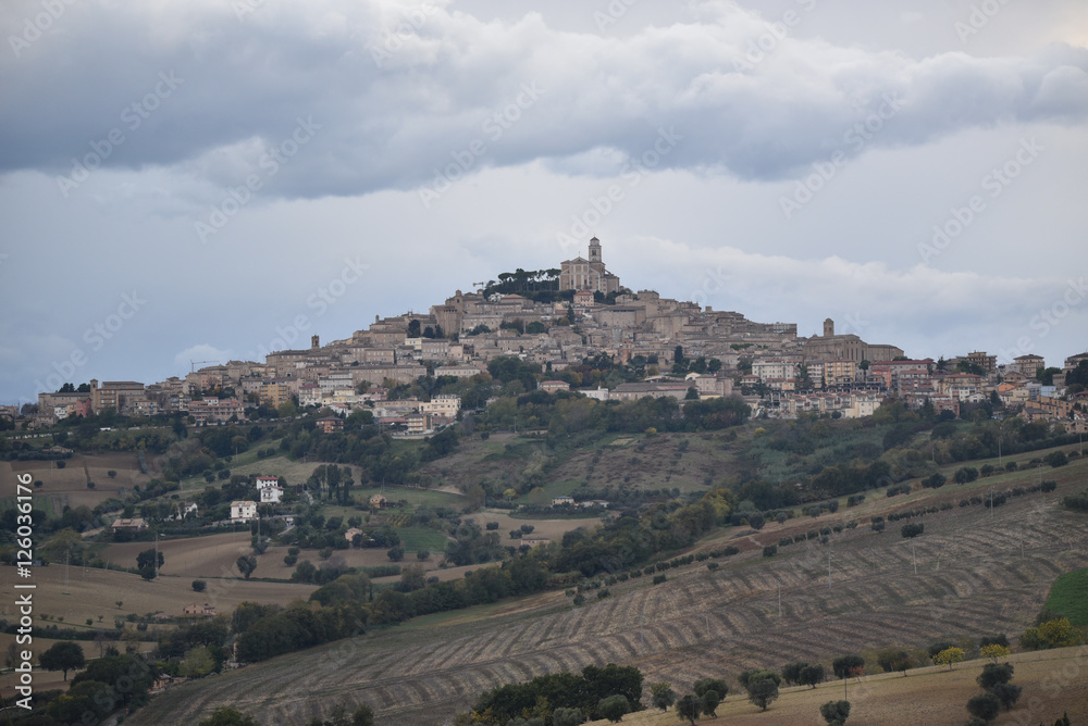 Panorama of Fermo, Marche region, Italy