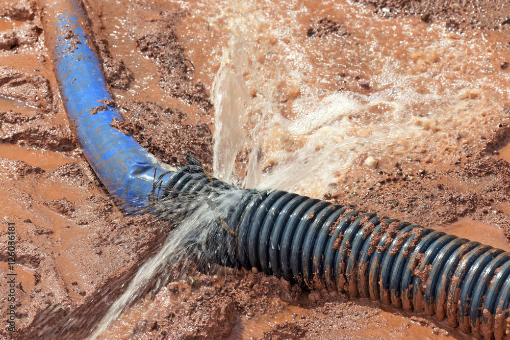 Water drain hose leaking Stock Photo Adobe Stock