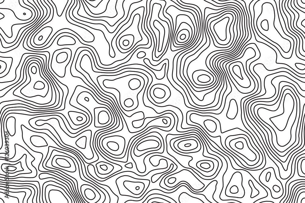 Seamless pattern topographic map background.