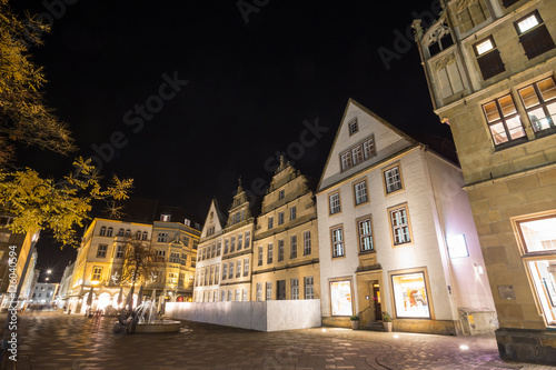 alter markt bielefeld germany at night photo