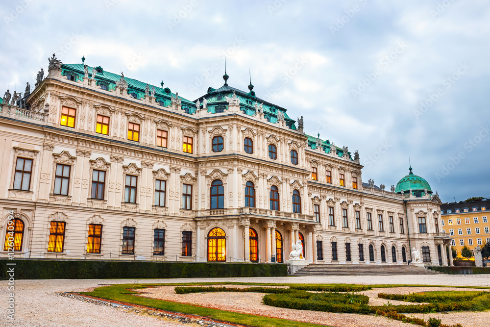 Belvedere palace and garden in Vienna, Austria