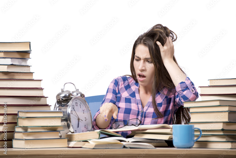 Young student preparing for school exams Young student preparing for school exams
