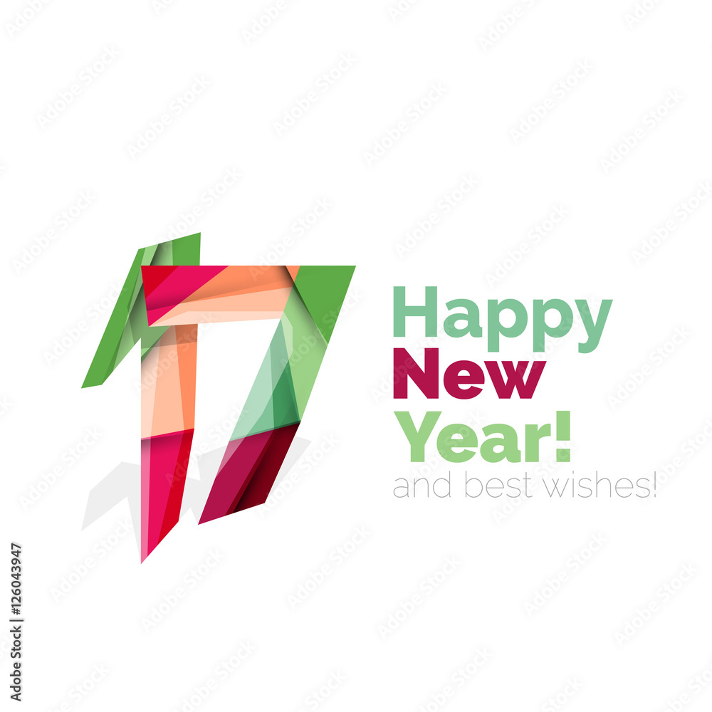 Happy New Year and Chrismas holiday greeting card elements Happy New Year and Chrismas holiday greeting card elements