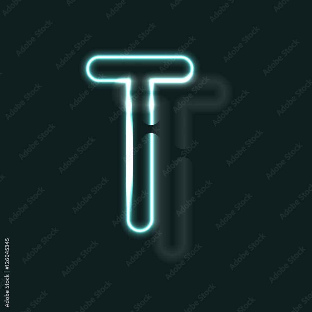Neon alphabet. Glowing contour font. Realistic vector letter of neon tubes. Vector illustration. Unusual ABC. Neon alphabet. Glowing contour font. Realistic vector letter of neon tubes. Vector illustration. Unusual ABC.