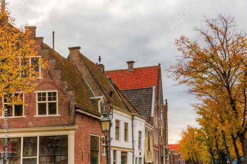 Obraz na plátně historic buildings in the old town of Hoorn