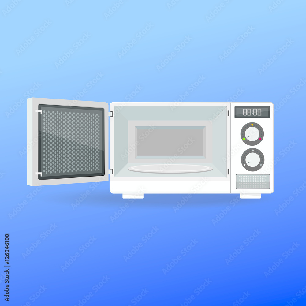 Microwave Oven with Open Door Microwave Oven with Open Door