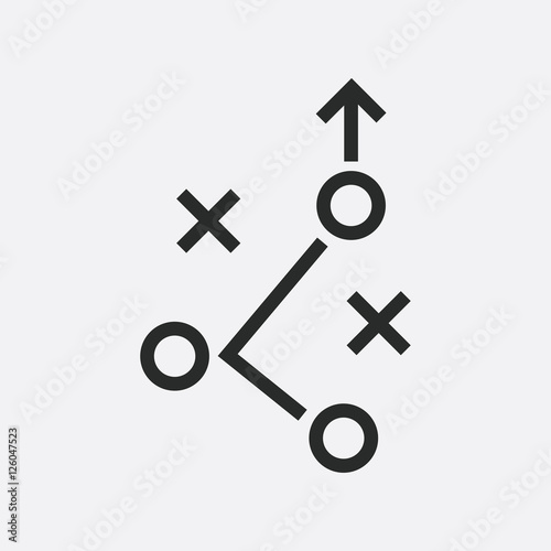 Tactical plan line icon. vector