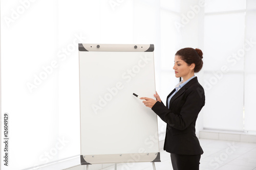 Business trainer giving pre...