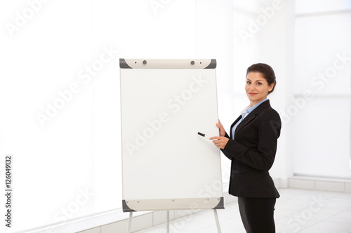 Business trainer giving pre...