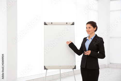 Business trainer giving pre...