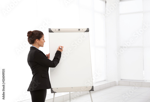 Business trainer giving pre...