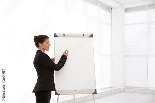 Business trainer giving pre...