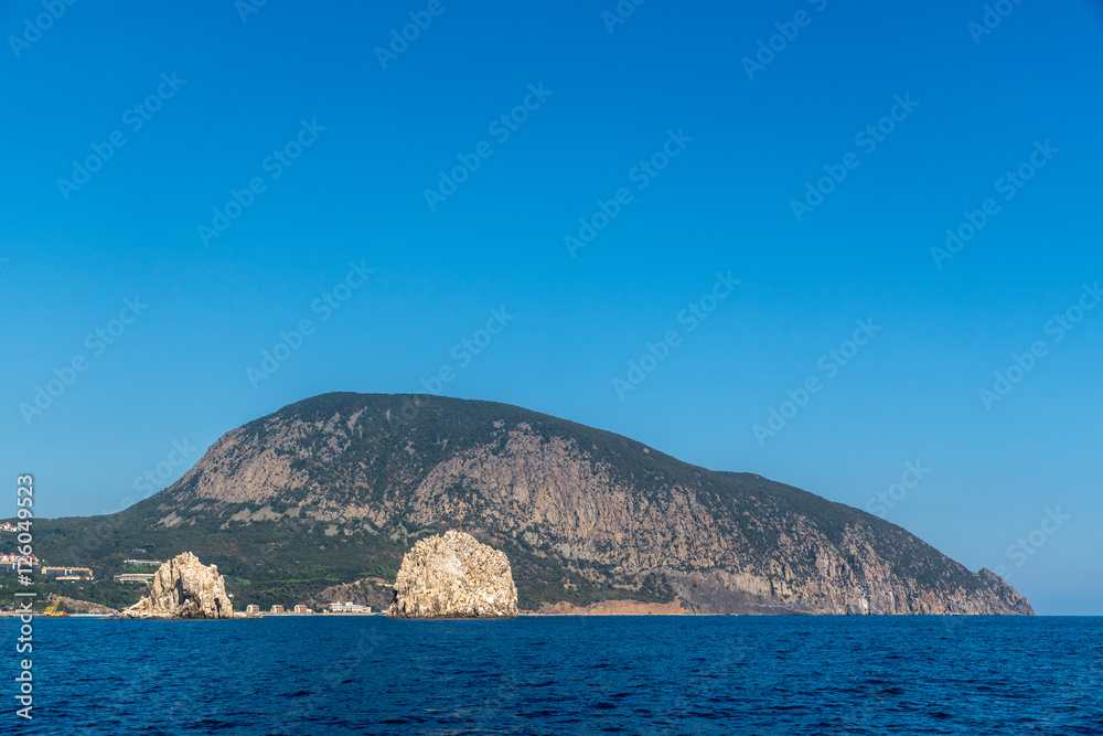 View of Mount Ayu-Dag and rocks Adalary