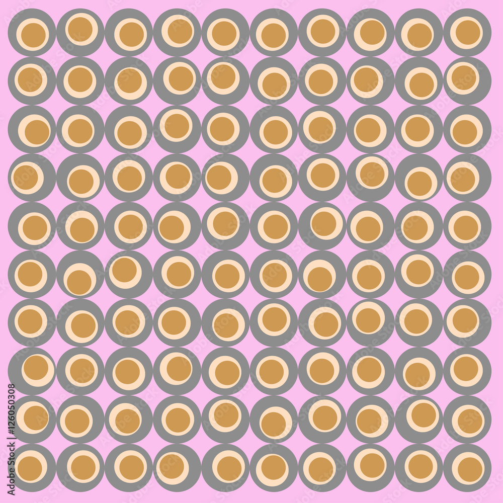 Fundo rosa com círculos de centro marrom Fundo rosa com círculos de centro marrom