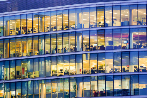 People working at office building in London