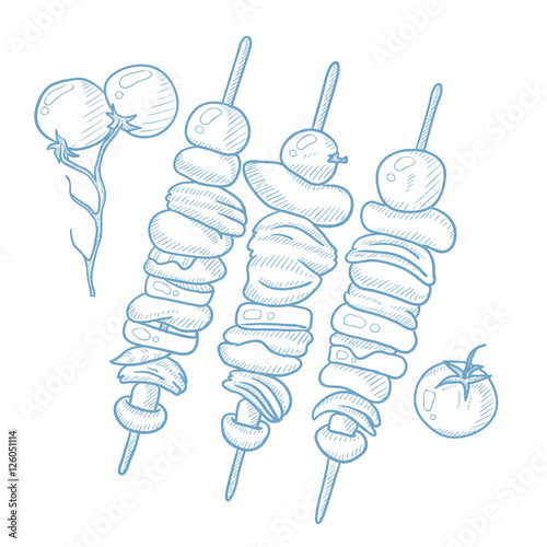 Shish kebabs on skewers