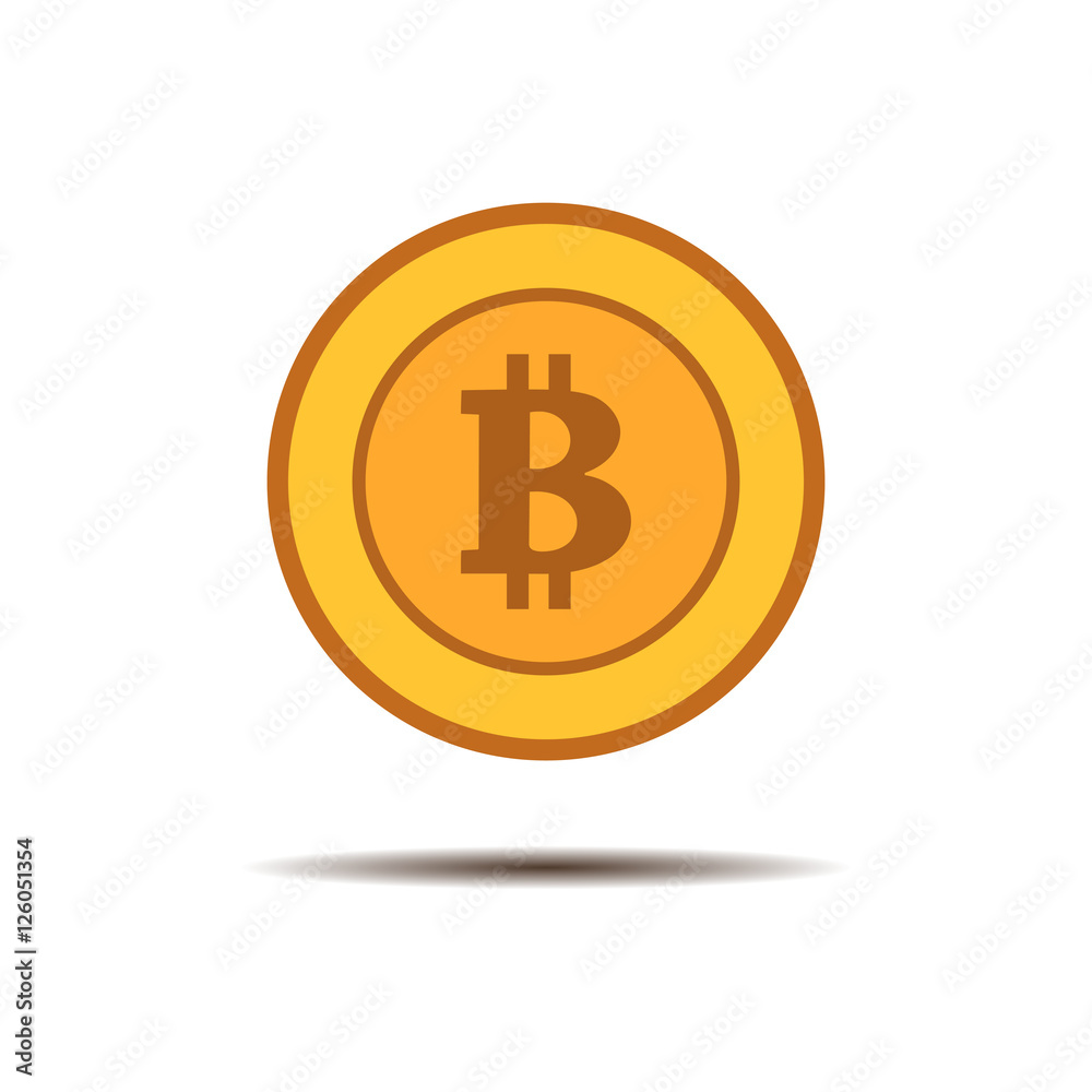 Bitcoin vector icon isolated on a light background. Bitcoin vector icon isolated on a light background.