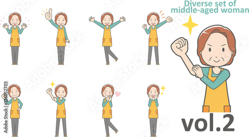 Diverse set of middle-aged woman , EPS10 vector format vol.2