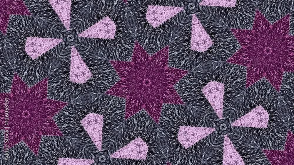Rotating abstract colorful digital kaleidoscopic loopable motion graphic background. Futuristic loop psychedelic hypnotic backdrop  